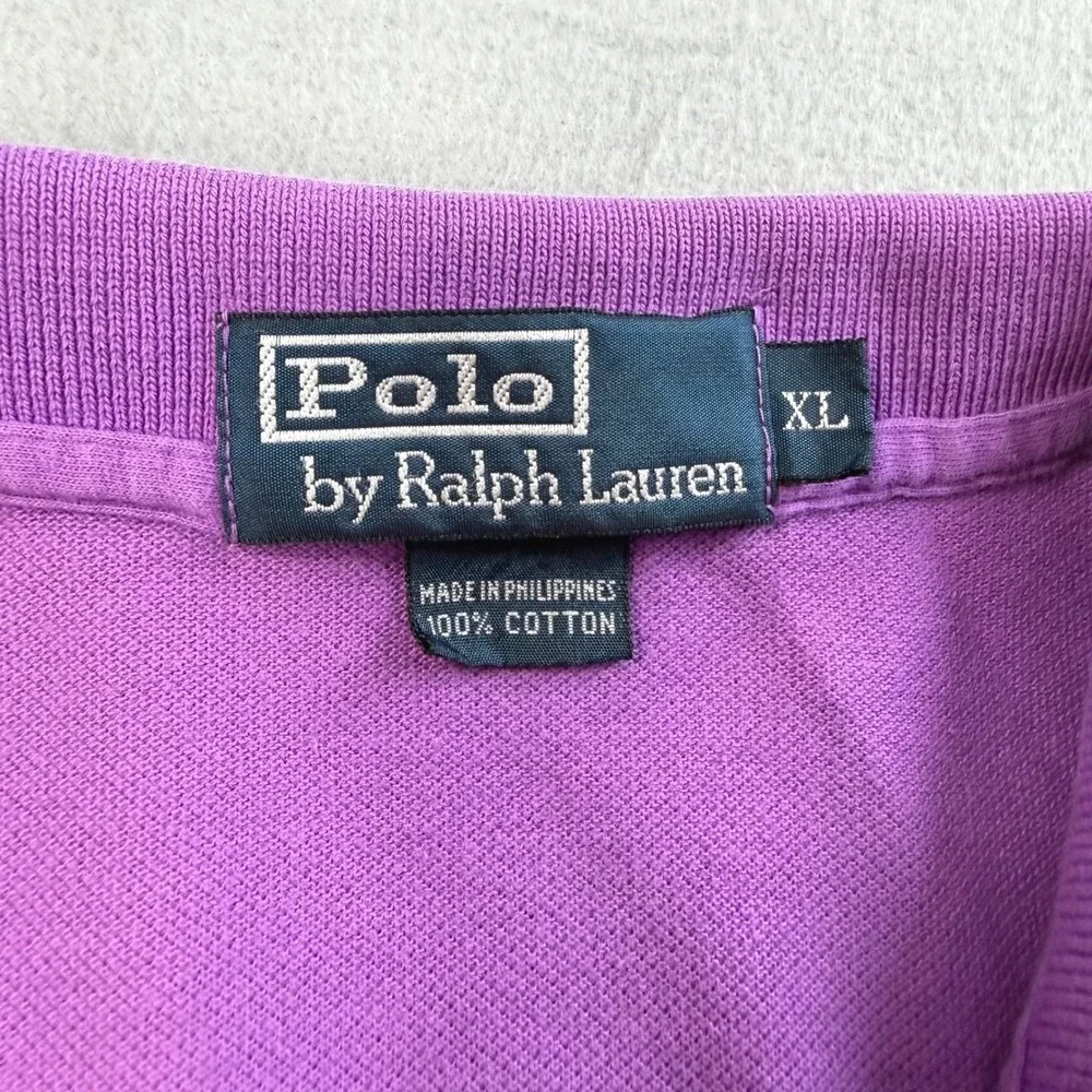 Mens Polo Ralph Lauren Purple Polo Shirt Sz XL Short Sleeve Pique Pony